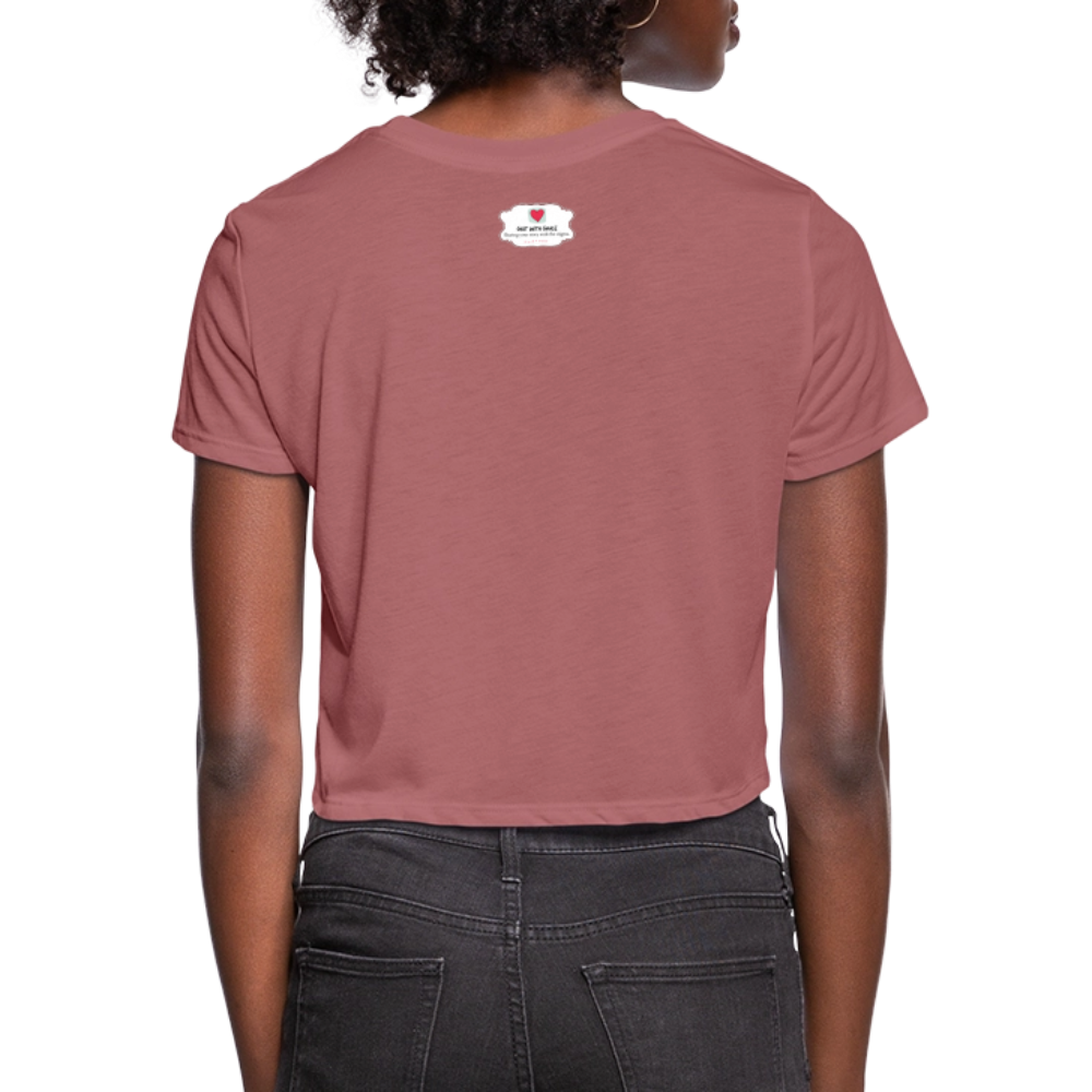 Manifest Malibu – Flowy Cropped Tee - mauve