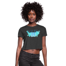 Manifest Malibu – Flowy Cropped Tee - deep heather