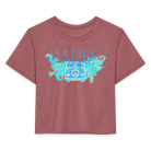Manifest Malibu – Flowy Cropped Tee - mauve