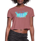Manifest Malibu – Flowy Cropped Tee - mauve