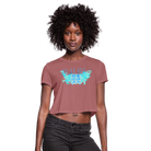 Manifest Malibu – Flowy Cropped Tee - mauve