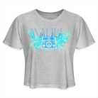 Manifest Malibu – Flowy Cropped Tee - heather gray
