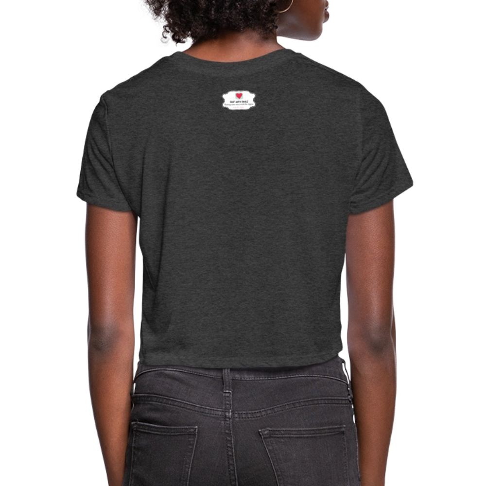 Manifest Malibu – Flowy Cropped Tee - deep heather