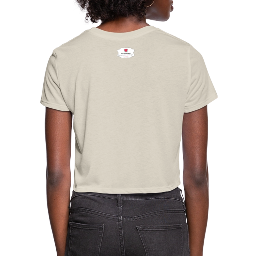Manifest Malibu – Flowy Cropped Tee - dust