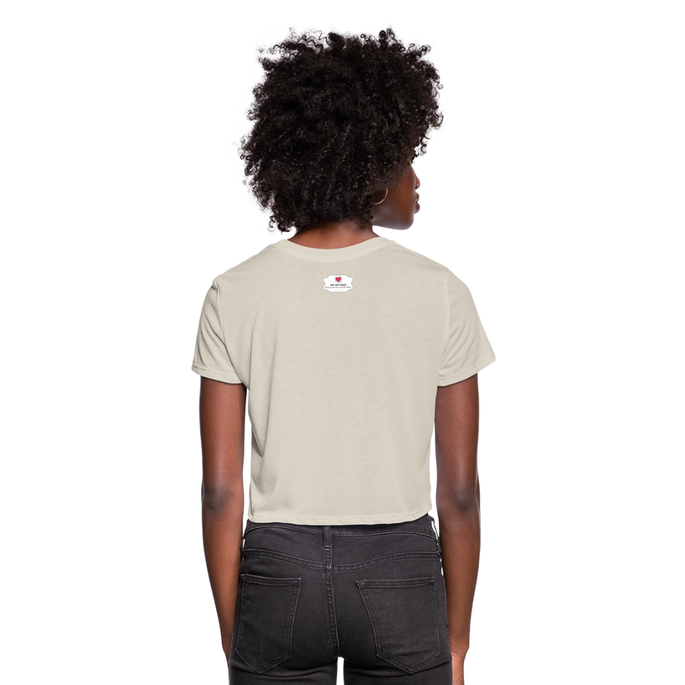 Manifest Malibu – Flowy Cropped Tee - dust