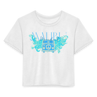 Manifest Malibu – Flowy Cropped Tee - white