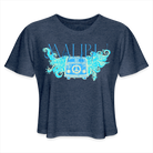 Manifest Malibu – Flowy Cropped Tee - heather navy