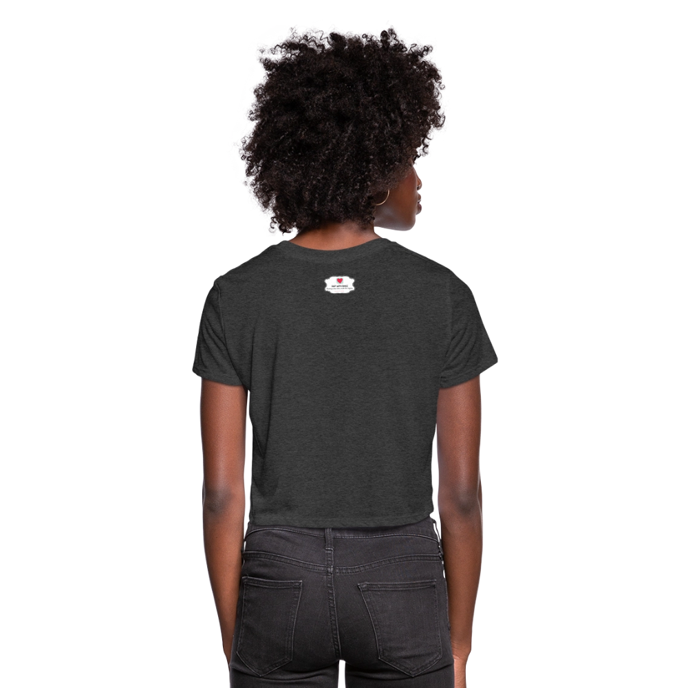 Manifest Malibu – Flowy Cropped Tee - deep heather